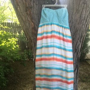 No boundaries multicolored strapless dress